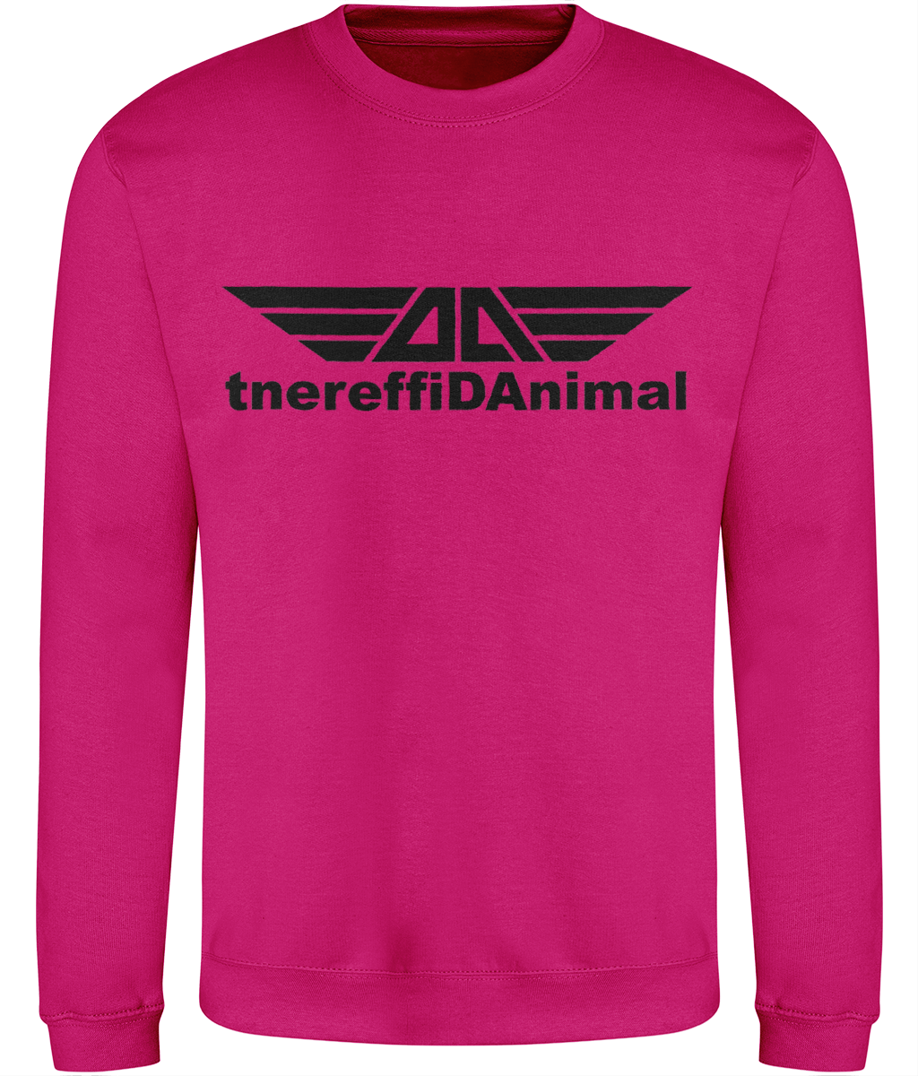 Different Animal: Just Classic Adult Unisex Sweatshirt JH030 L-Black Logo1: (Other Colour-Variants available)