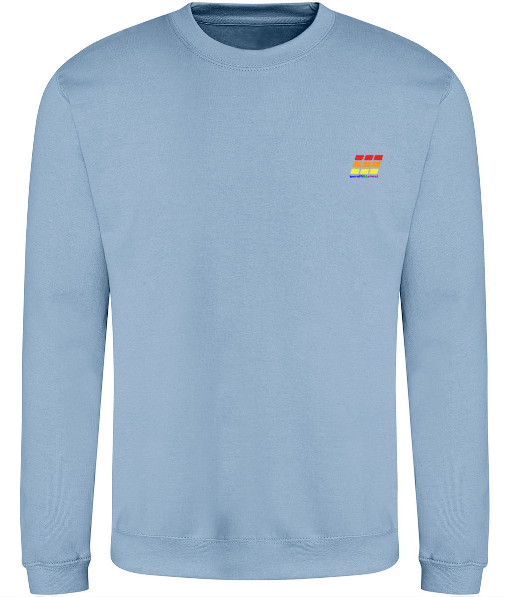 Different Animal: Just Classic Adult Unisex Sweatshirt JH030 S-Rainbow Logo2: (Other Colour-Variants available)