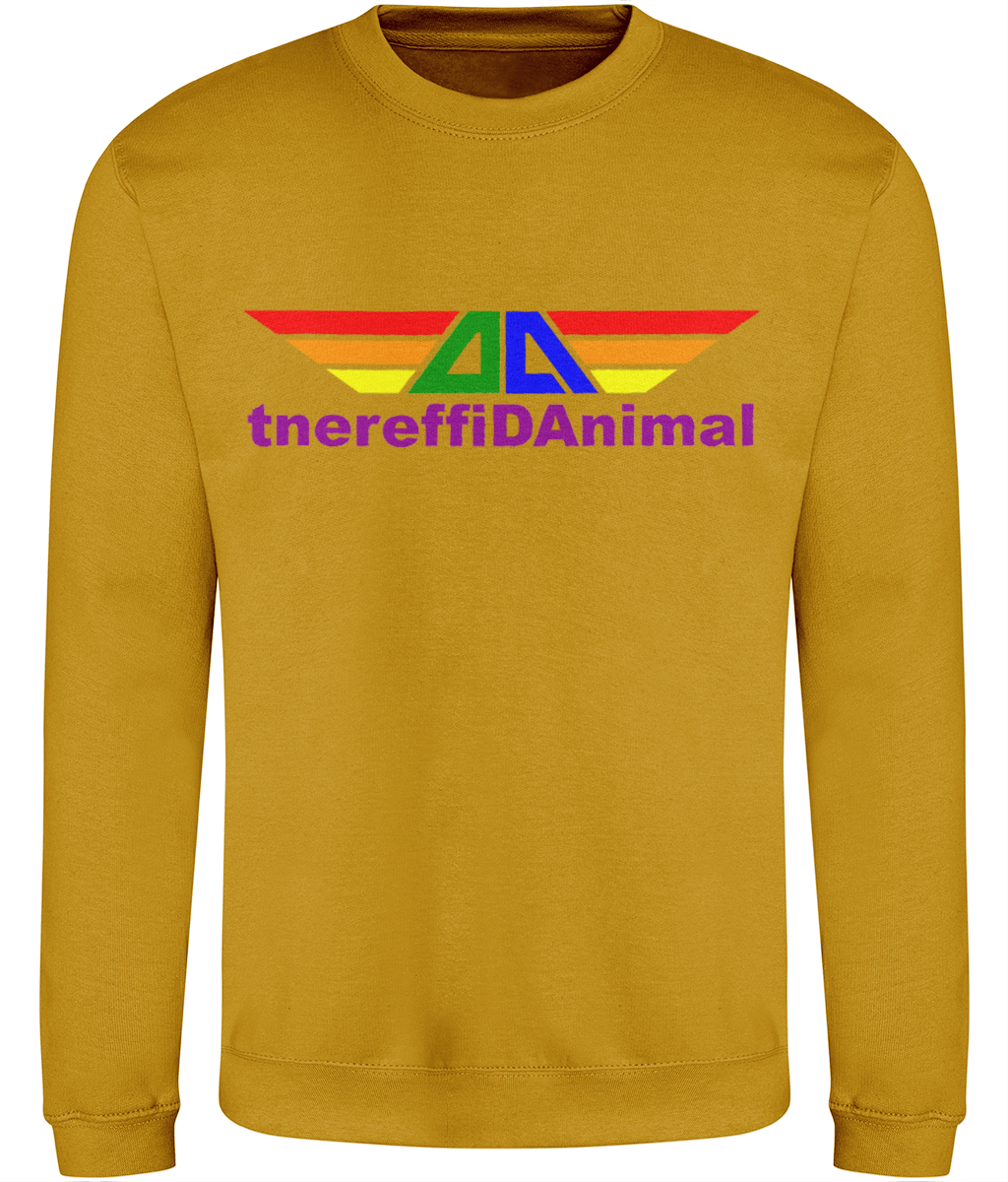 Different Animal: Just Classic Adult Unisex Sweatshirt JH030 L-Rainbow Logo1: (Other Colour-Variants available)