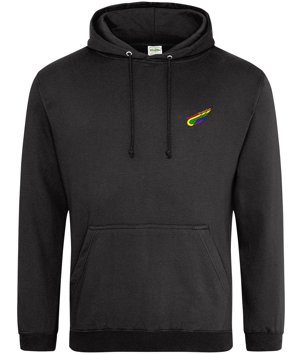 Different Evolution: College Adult Unisex Hoodie JH001 S-Rainbow Logo2: (Other Colour-Variants available)