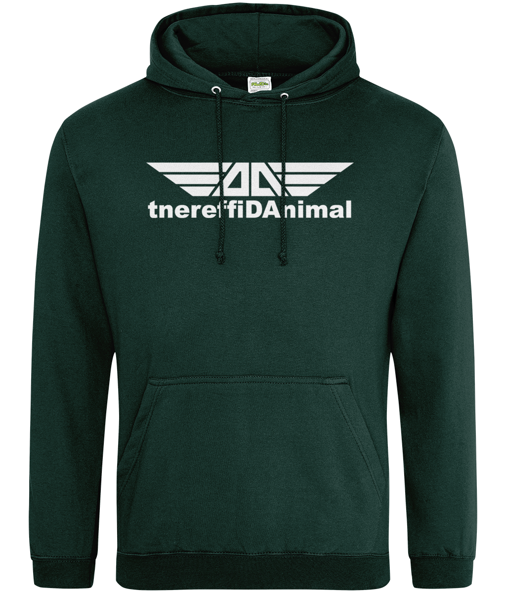 Different Animal: College Adult Unisex Hoodie JH001 L-White Logo1: (Other Colour-Variants available)