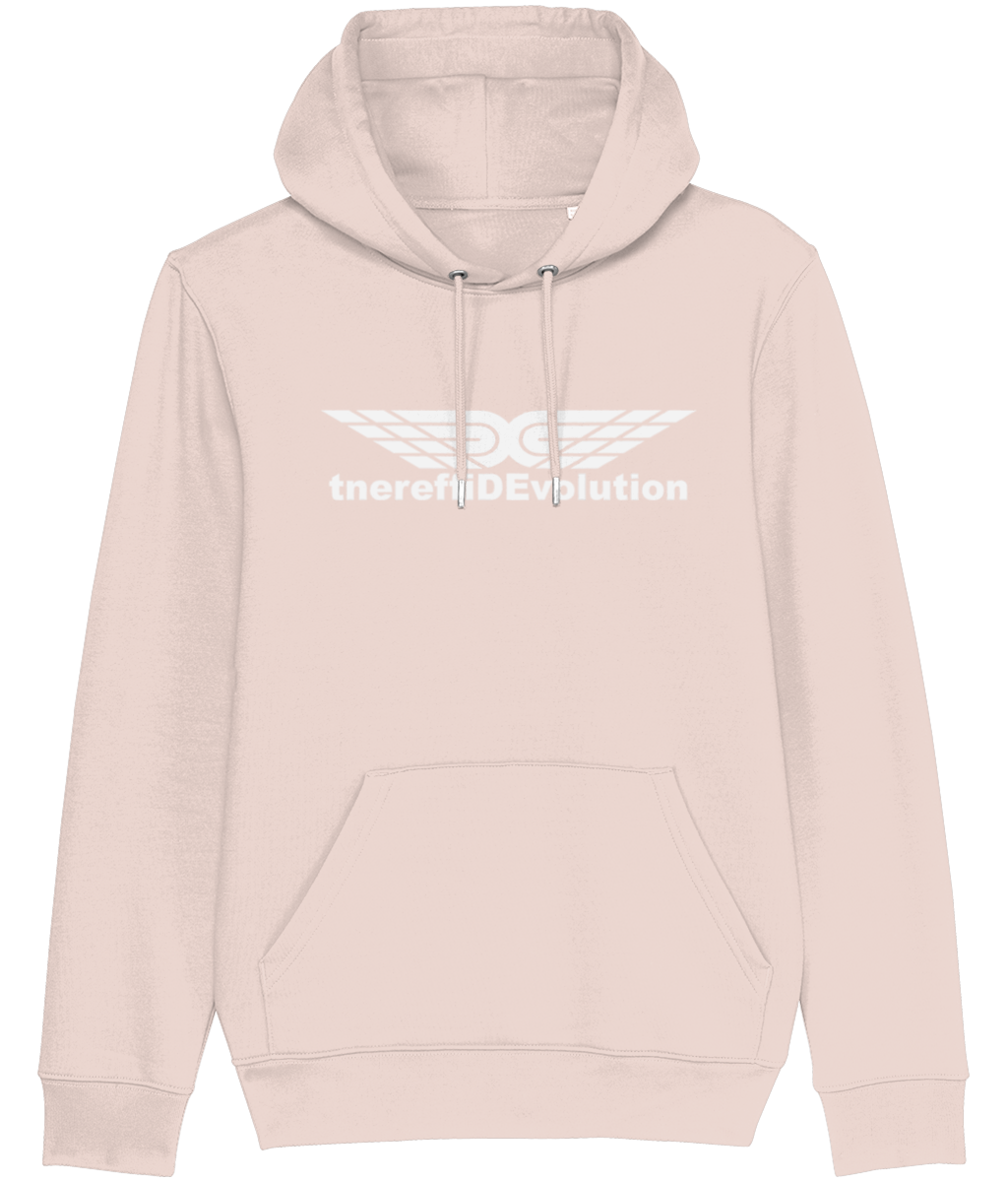 Different Evolution: Cruiser Adult Unisex Hoodie SX005 L-White Logo1: (Other Colour-Variants available)