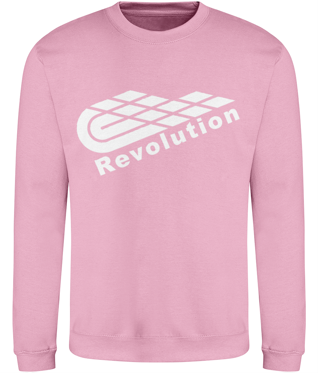 Revolution: Just Classic Adult Unisex Sweatshirt JH030 L-White Logo: (Other Colour-Variants available)