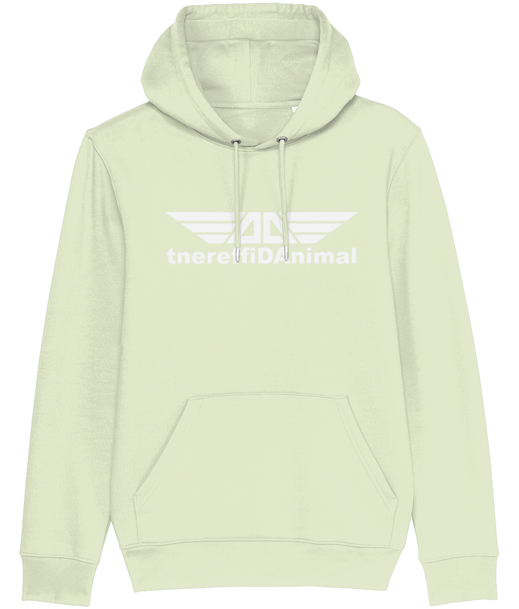 Different Animal: Eco Cruiser Adult Unisex Hoodie SX005 L-White Logo1: (Other Colour-Variants available)