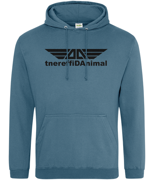 Different Animal: College Adult Unisex Hoodie JH001 L-Black Logo1: (Other Colour-Variants available)