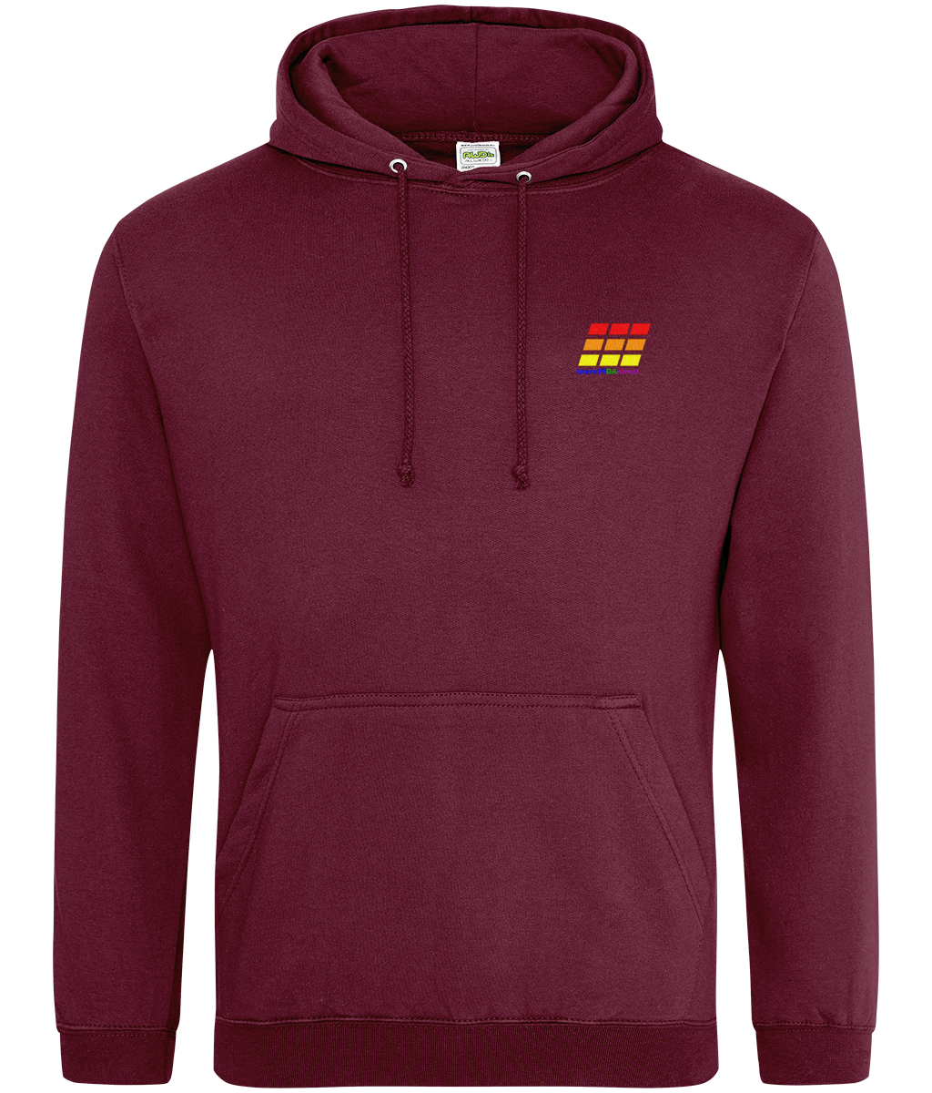 Different Animal: College Adult Unisex Hoodie JH001 S-Rainbow Logo2: (Other Colour-Variants available)