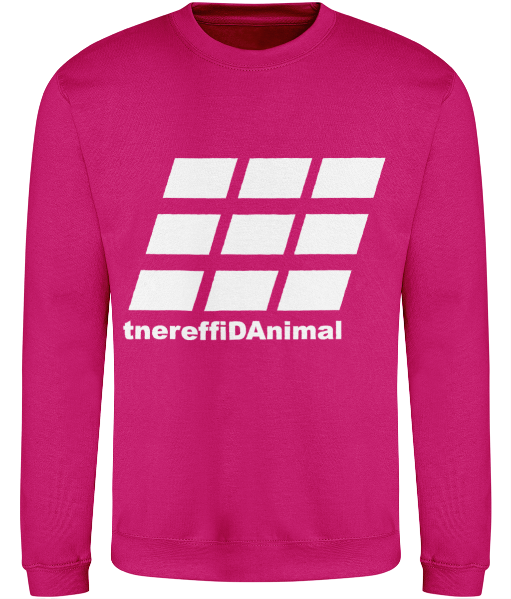 Different Animal: Just Classic Adult Unisex Sweatshirt JH030 L-White Logo2: (Other Colour-Variants available)