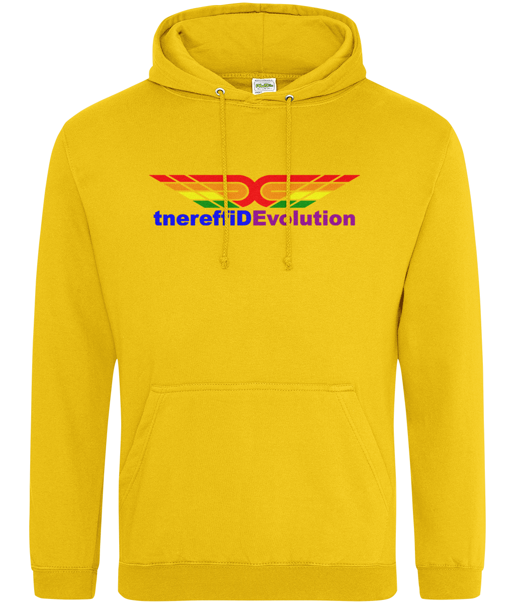 Different Evolution: College Adult Unisex Hoodie JH001 L-Rainbow Logo1: (Other Colour-Variants available)