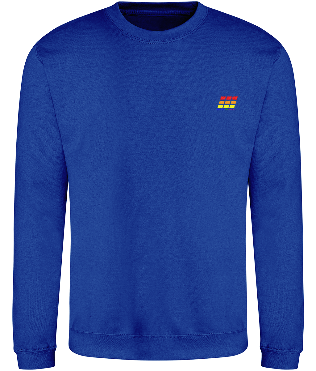 Different Animal: Just Classic Adult Unisex Sweatshirt JH030 S-Rainbow Logo2: (Other Colour-Variants available)