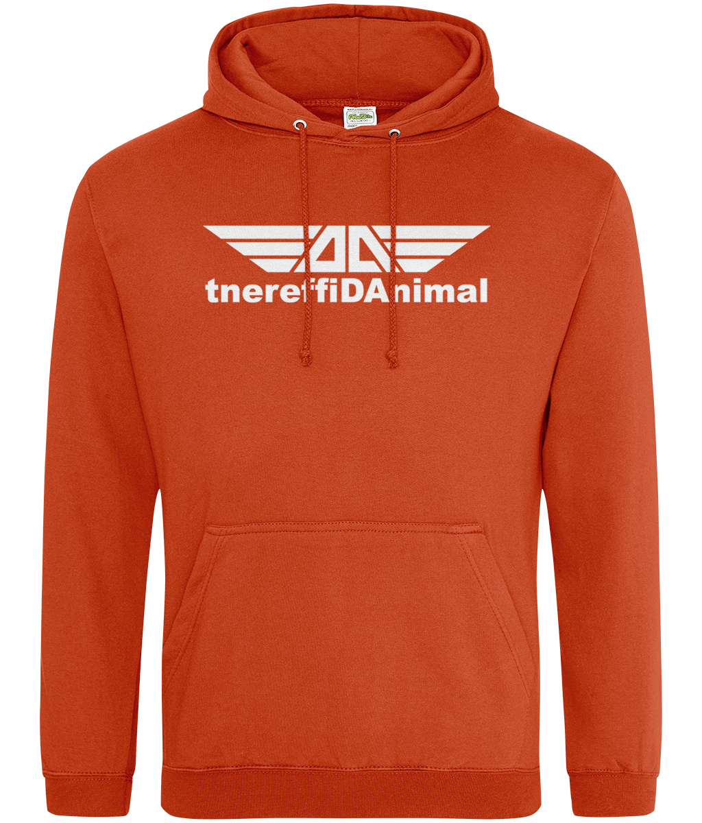 Different Animal: College Adult Unisex Hoodie JH001 L-White Logo1: (Other Colour-Variants available)