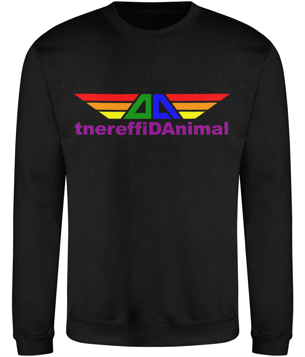 Different Animal: Just Classic Adult Unisex Sweatshirt JH030 L-Rainbow Logo1: (Other Colour-Variants available)