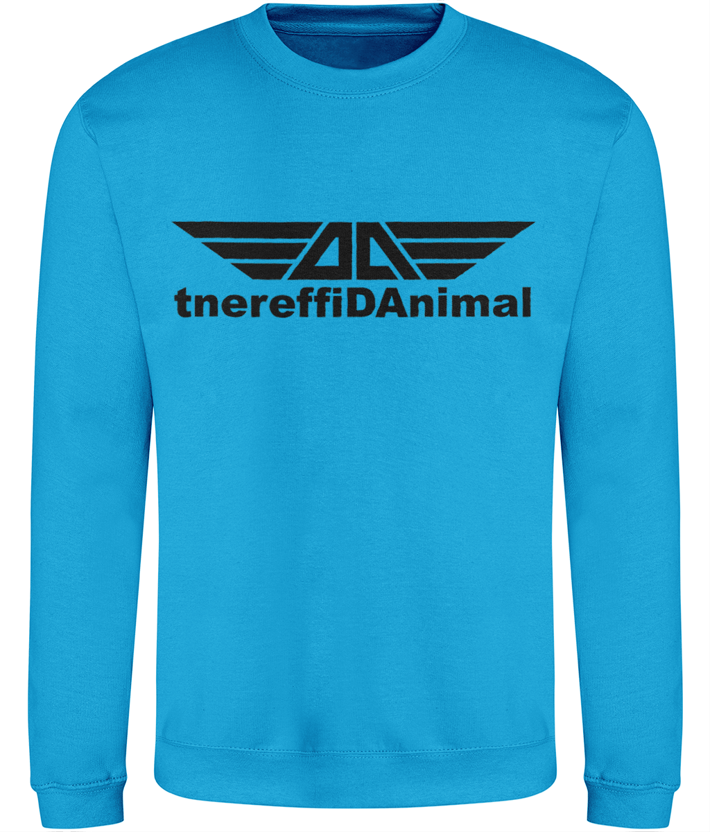 Different Animal: Just Classic Adult Unisex Sweatshirt JH030 L-Black Logo1: (Other Colour-Variants available)