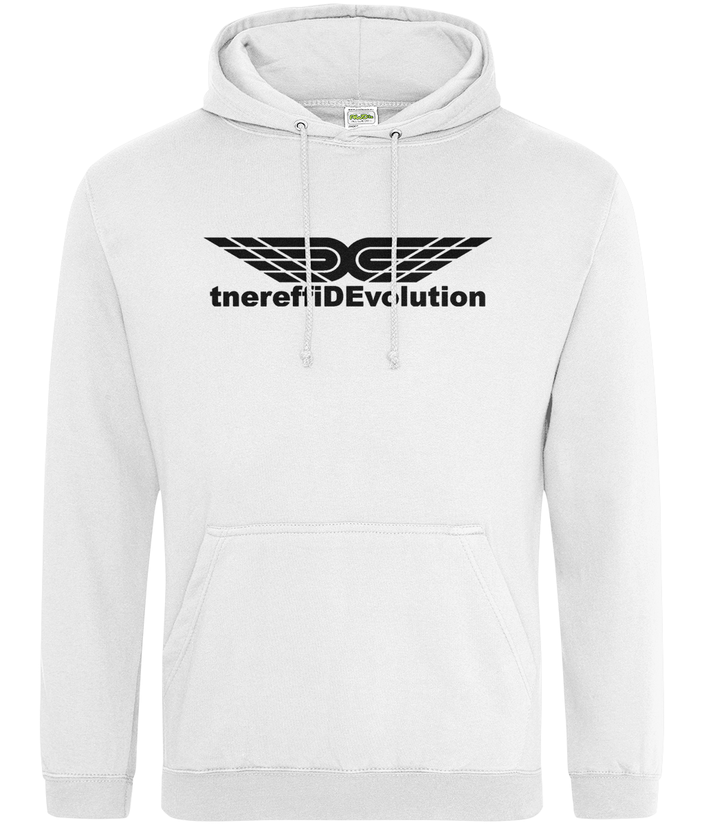 Different Evolution: College Adult Unisex Hoodie JH001 L-Black Logo1: (Other Colour-Variants available)