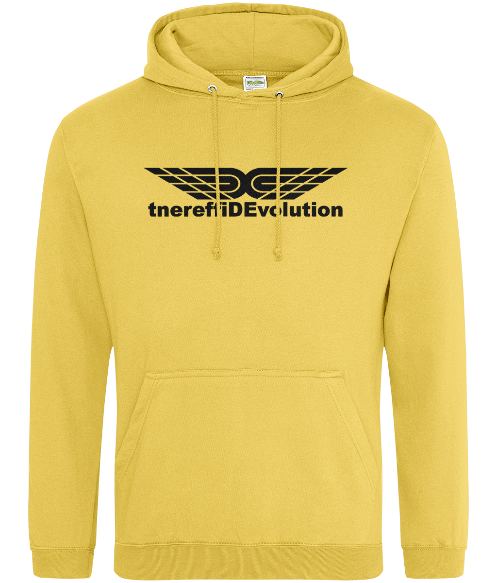 Different Evolution: College Adult Unisex Hoodie JH001 L-Black Logo1: (Other Colour-Variants available)