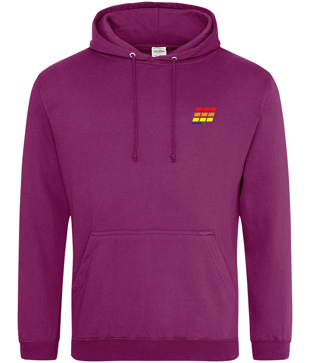 Different Animal: College Adult Unisex Hoodie JH001 S-Rainbow Logo2: (Other Colour-Variants available)