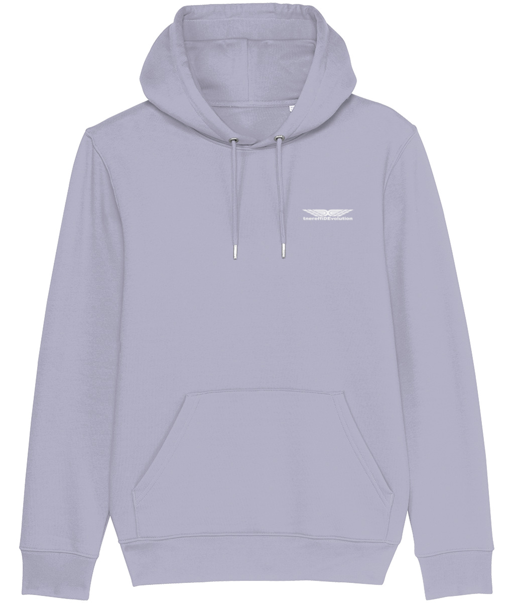 Different Evolution: Eco Cruiser Adult Unisex Hoodie SX005 S-White Logo1: (Other Colour-Variants available)