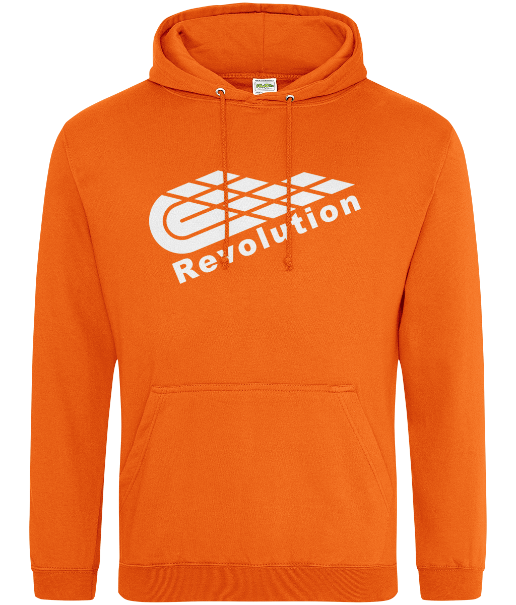 Revolution: College Adult Unisex Hoodie JH001 L-White Logo: (Other Colour-Variants available)