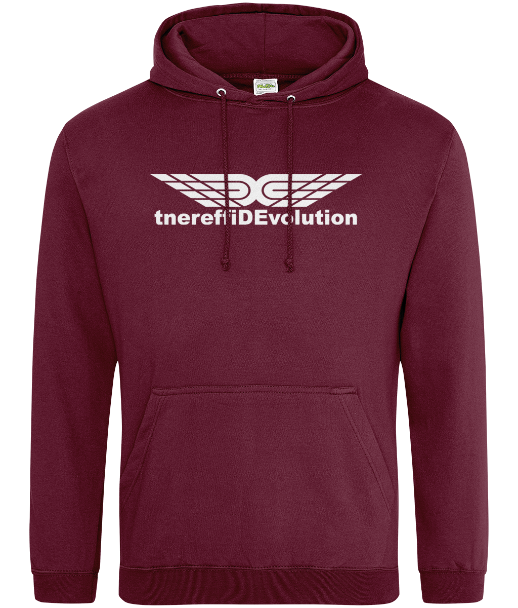 Different Evolution: College Adult Unisex Hoodie JH001 L-White Logo1: (Other Colour-Variants available)