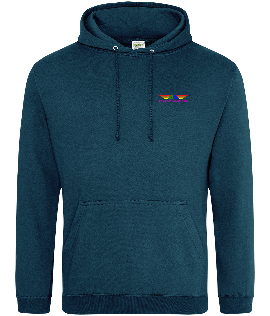 Different Animal: College Adult Unisex Hoodie JH001 S-Rainbow Logo1: (Other Colour-Variants available)