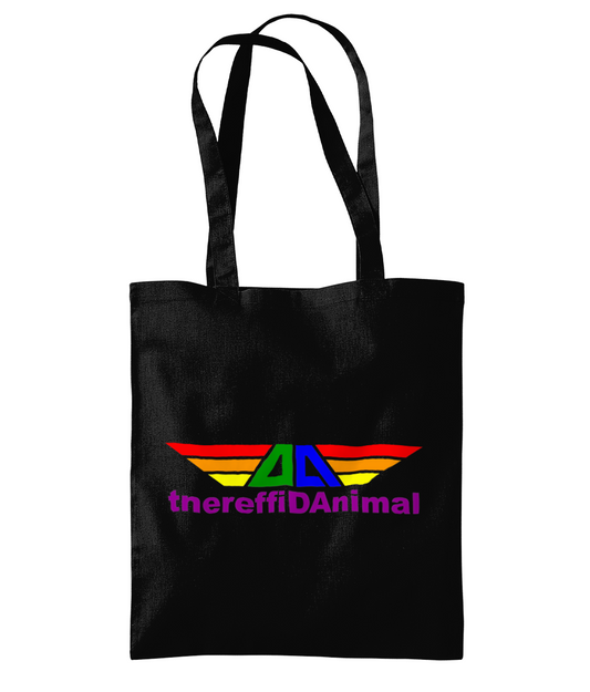 Different Animal: Eco Organic Premium Cotton Tote Bag WM261 L-Rainbow Logo1: (Other Colour-Variants available)