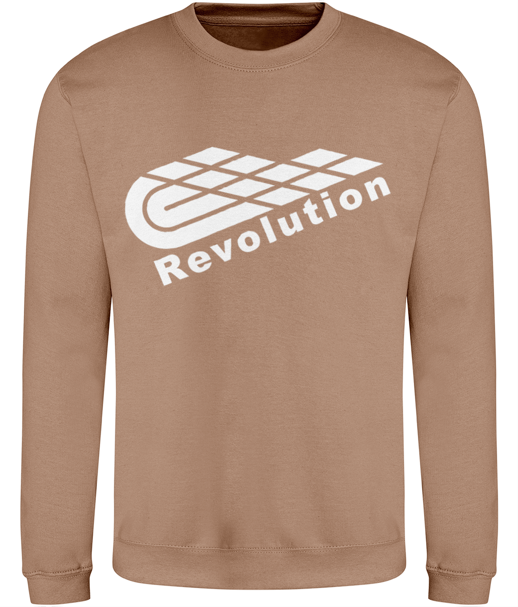 Revolution: Just Classic Adult Unisex Sweatshirt JH030 L-White Logo: (Other Colour-Variants available)