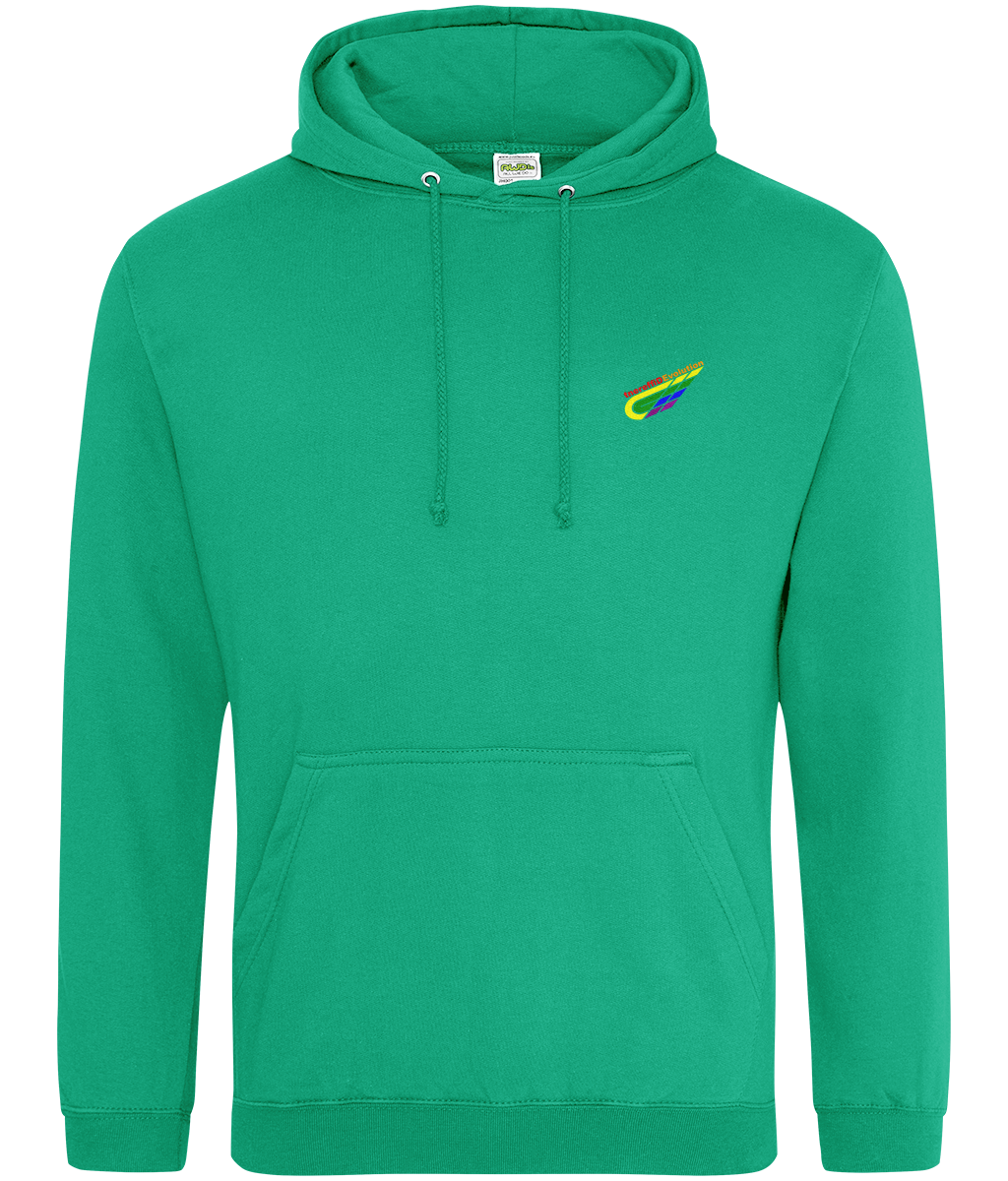 Different Evolution: College Adult Unisex Hoodie JH001 S-Rainbow Logo2: (Other Colour-Variants available)