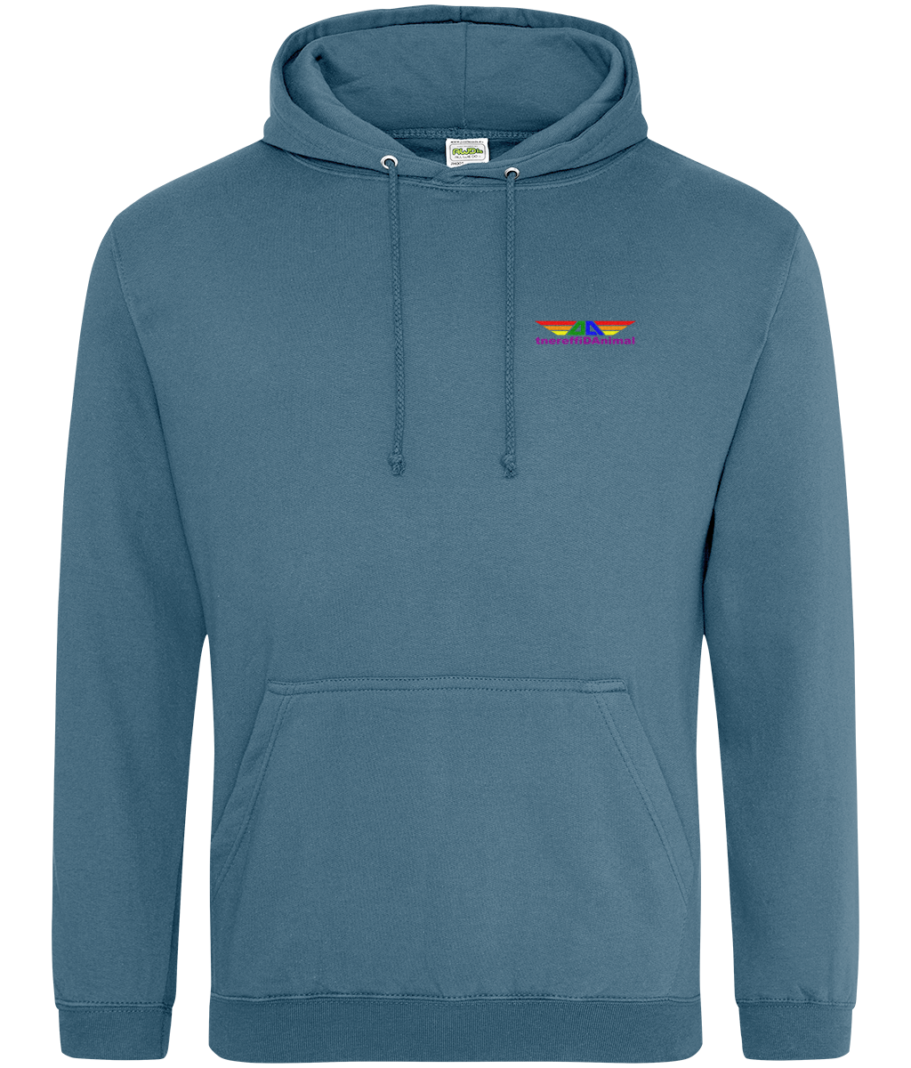 Different Animal: College Adult Unisex Hoodie JH001 S-Rainbow Logo1: (Other Colour-Variants available)