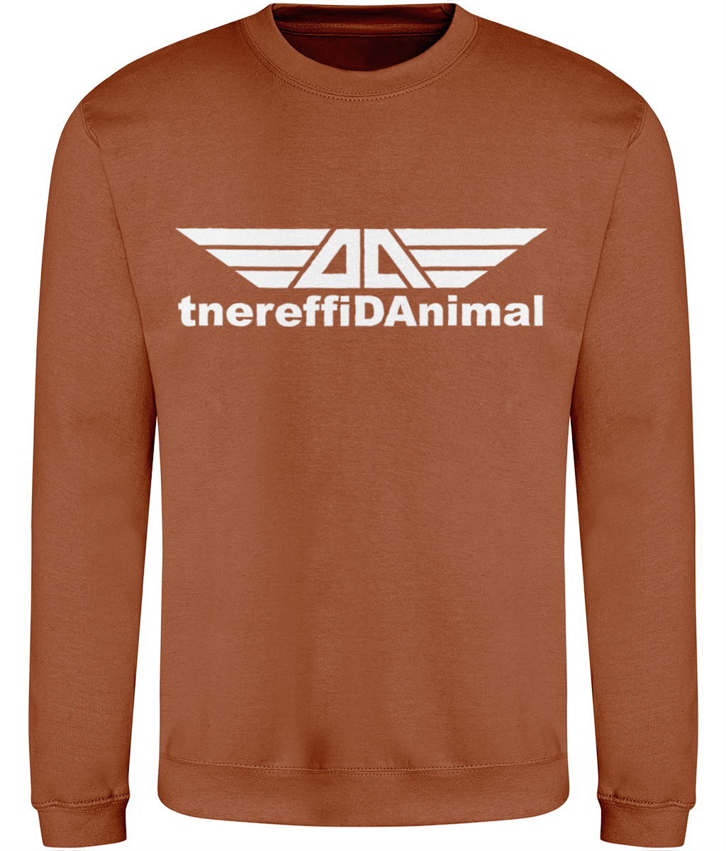 Different Animal: Just Classic Adult Unisex Sweatshirt JH030 L-White Logo1: (Other Colour-Variants available)