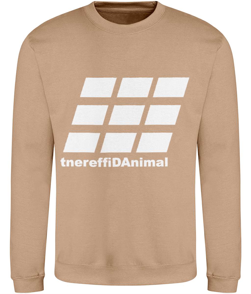 Different Animal: Just Classic Adult Unisex Sweatshirt JH030 L-White Logo2: (Other Colour-Variants available)