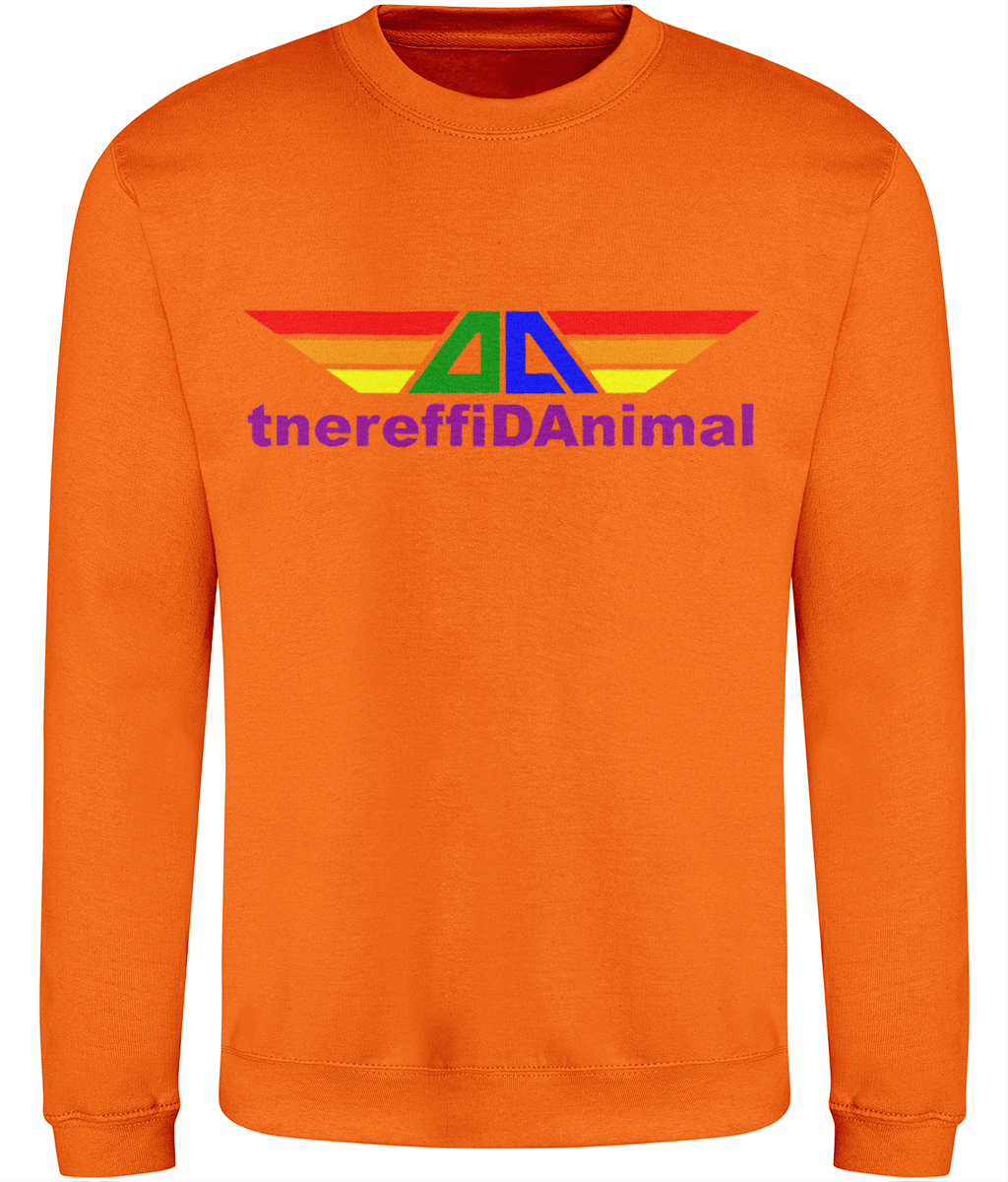 Different Animal: Just Classic Adult Unisex Sweatshirt JH030 L-Rainbow Logo1: (Other Colour-Variants available)