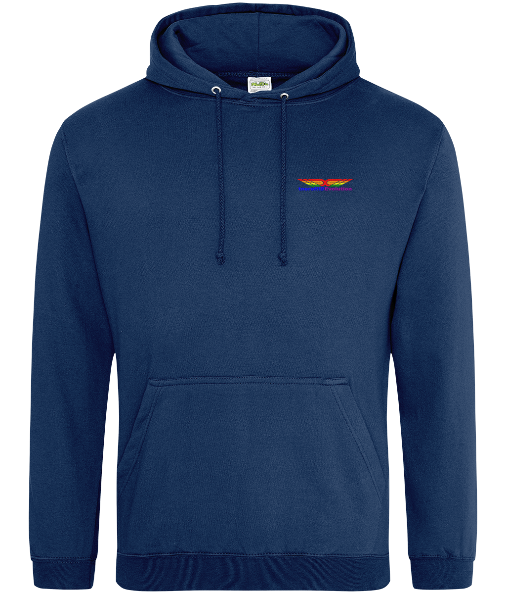 Different Evolution: College Adult Unisex Hoodie JH001 S-Rainbow Logo1: (Other Colour-Variants available)