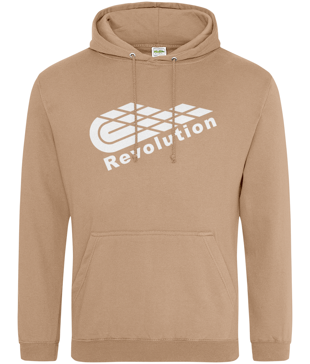 Revolution: College Adult Unisex Hoodie JH001 L-White Logo: (Other Colour-Variants available)