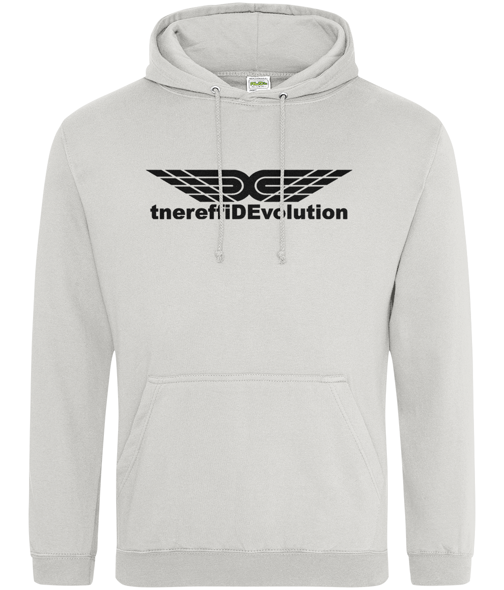 Different Evolution: College Adult Unisex Hoodie JH001 L-Black Logo1: (Other Colour-Variants available)