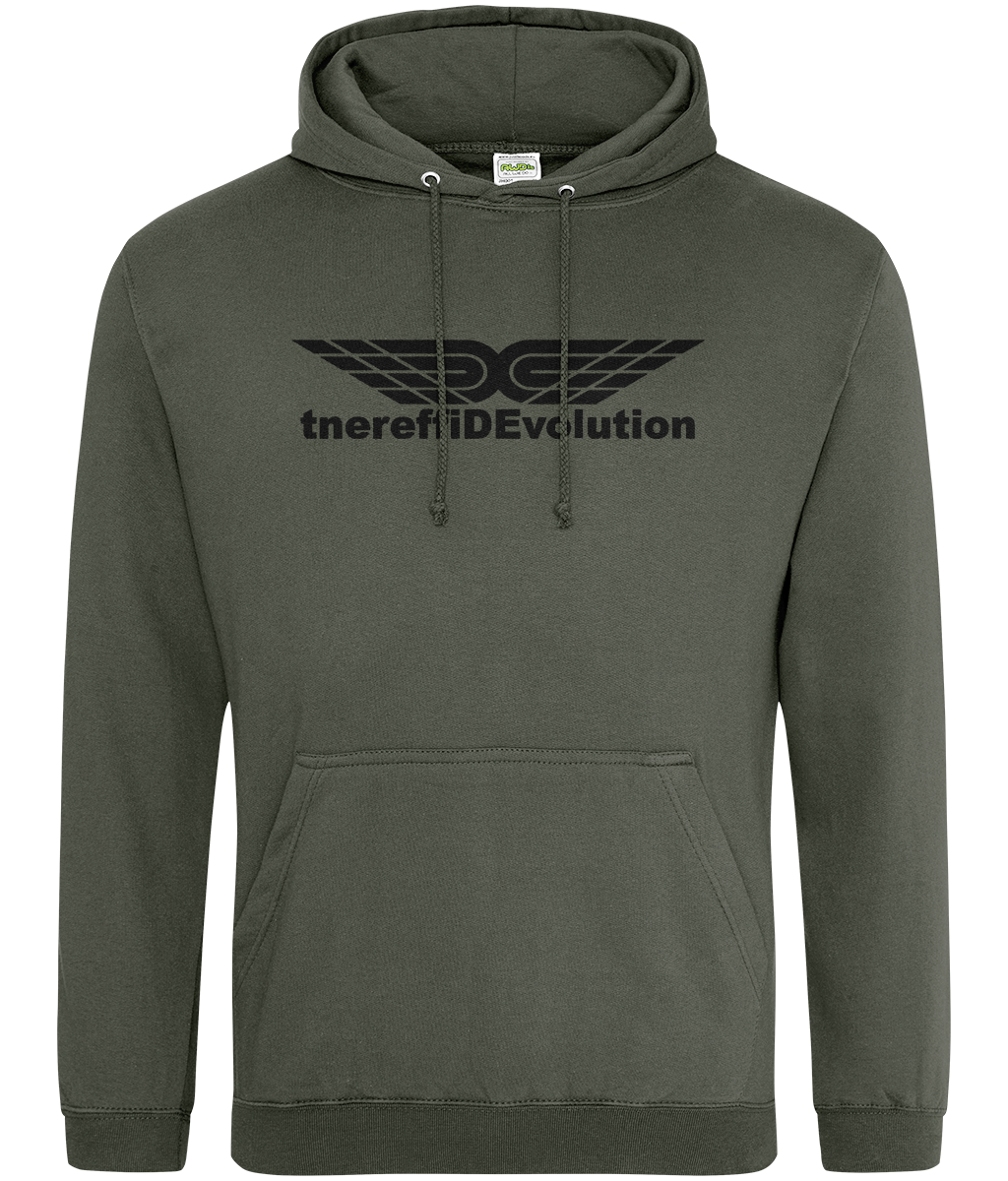 Different Evolution: College Adult Unisex Hoodie JH001 L-Black Logo1: (Other Colour-Variants available)