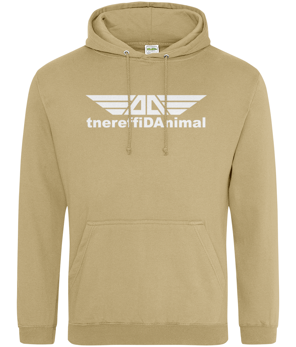 Different Animal: College Adult Unisex Hoodie JH001 L-White Logo1: (Other Colour-Variants available)