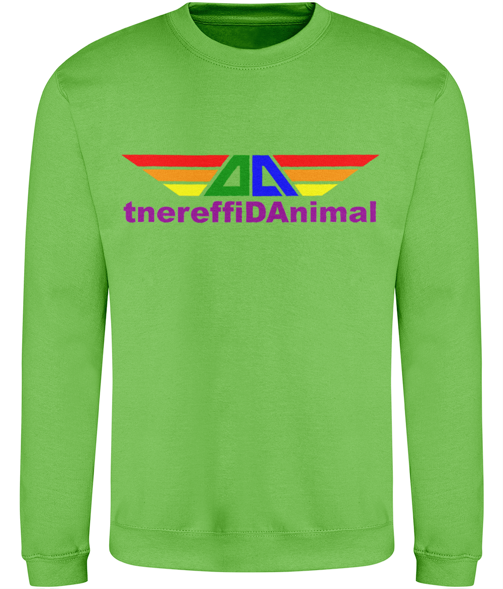 Different Animal: Just Classic Adult Unisex Sweatshirt JH030 L-Rainbow Logo1: (Other Colour-Variants available)