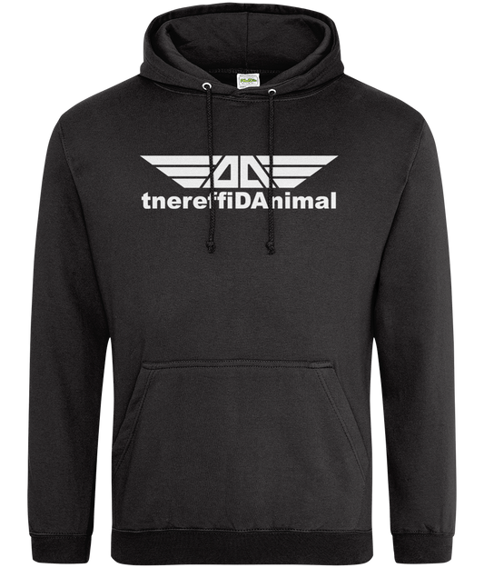 Different Animal: College Adult Unisex Hoodie JH001 L-White Logo1: (Other Colour-Variants available)