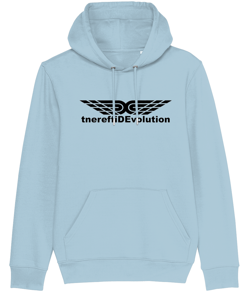 Different Evolution: Eco Cruiser Adult Unisex Hoodie SX005 L-Black Logo1:(Other Colour-Variants available)