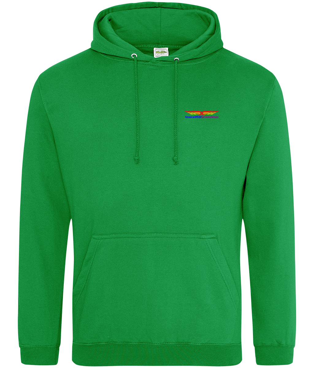 Different Evolution: College Adult Unisex Hoodie JH001 S-Rainbow Logo1: (Other Colour-Variants available)