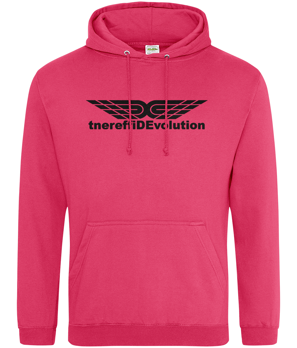 Different Evolution: College Adult Unisex Hoodie JH001 L-Black Logo1: (Other Colour-Variants available)