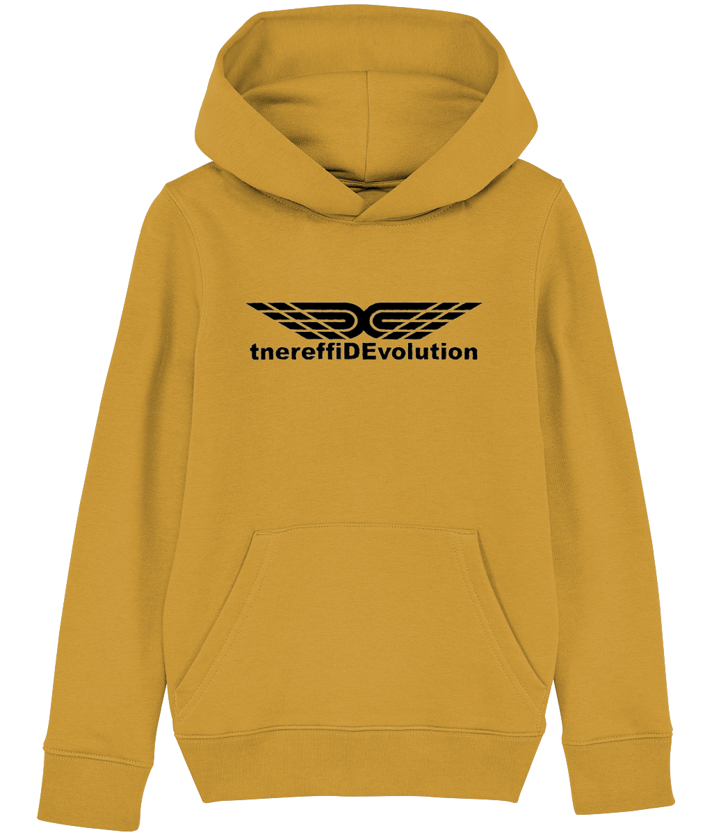 Different Evolution: Eco Kids Unisex Hoodie SX006 L-Black Logo1: (Other Colour-Variants available)