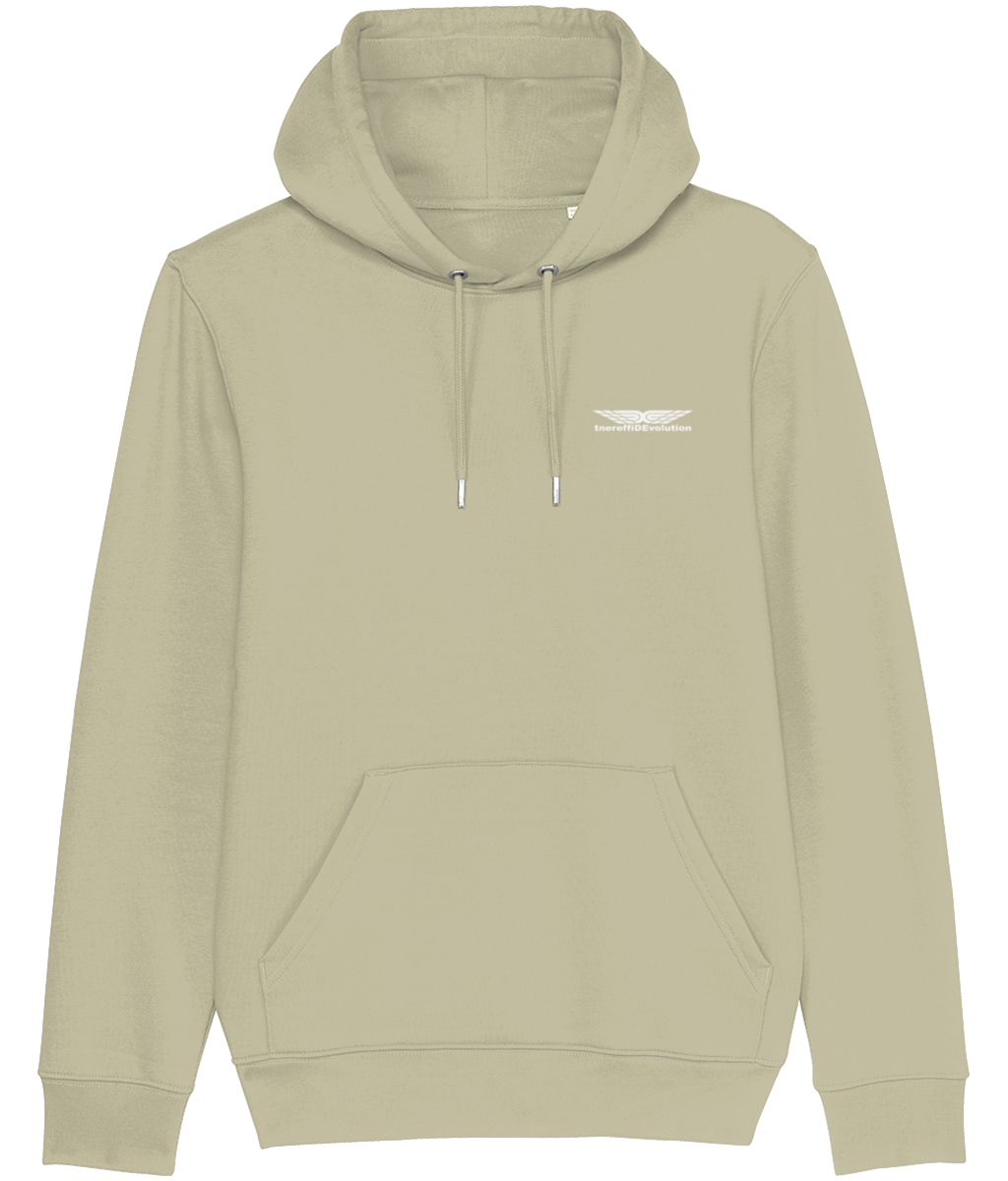 Different Evolution: Eco Cruiser Adult Unisex Hoodie SX005 S-White Logo1: (Other Colour-Variants available)