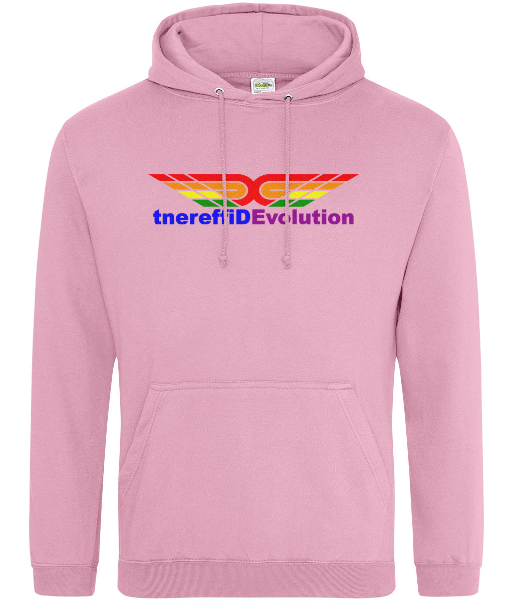 Different Evolution: College Adult Unisex Hoodie JH001 L-Rainbow Logo1: (Other Colour-Variants available)