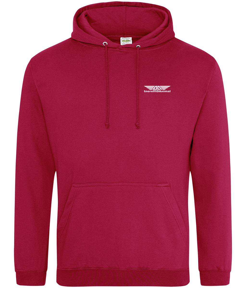 Different Animal: College Adult Unisex Hoodie JH001 S-White Logo1: (Other Colour-Variants available)