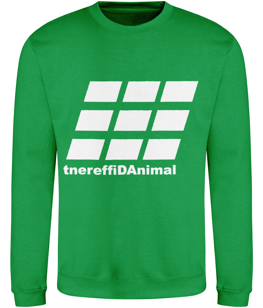 Different Animal: Just Classic Adult Unisex Sweatshirt JH030 L-White Logo2: (Other Colour-Variants available)