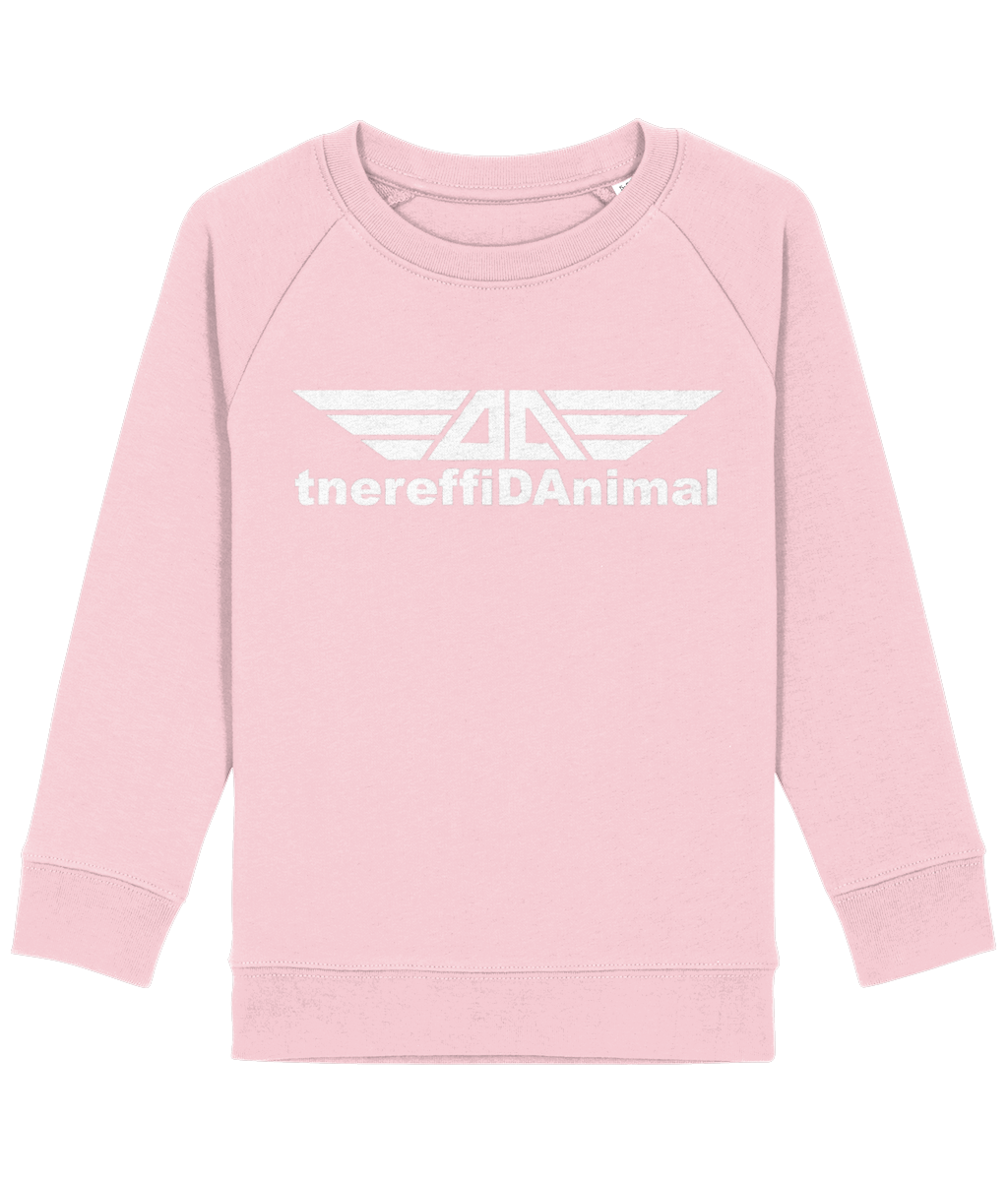 Different Animal: Eco Mini Scouter Kids Unisex Sweatshirt SX067 L-White Logo1: (Other Colour-Variants available)