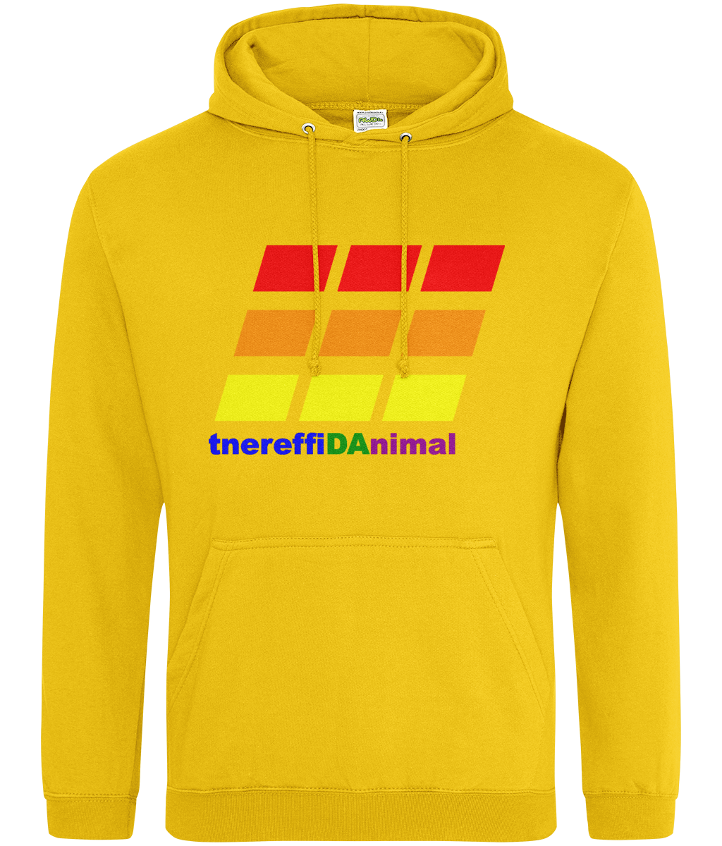 Different Animal: College Adult Unisex Hoodie JH001 L-Rainbow Logo2: (Other Colour-Variants available)