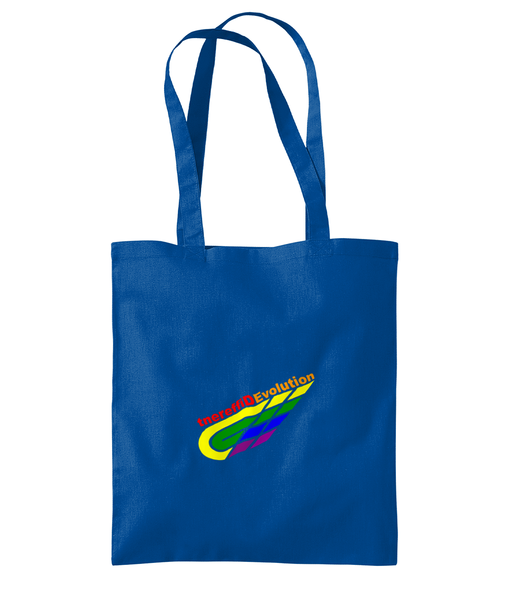 Different Evolution: Eco Organic Premium Cotton Tote Bag WM261 S-Rainbow Logo2: (Other Colour-Variants available)