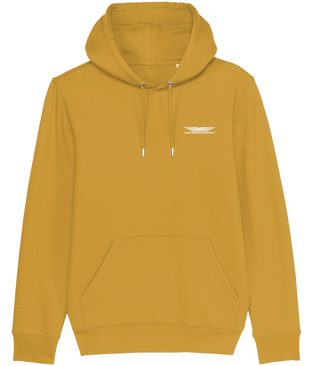 Different Evolution: Eco Cruiser Adult Unisex Hoodie SX005 S-White Logo1: (Other Colour-Variants available)