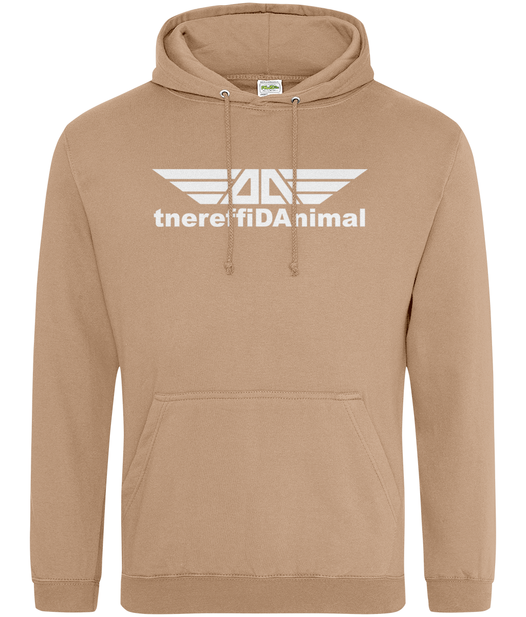 Different Animal: College Adult Unisex Hoodie JH001 L-White Logo1: (Other Colour-Variants available)